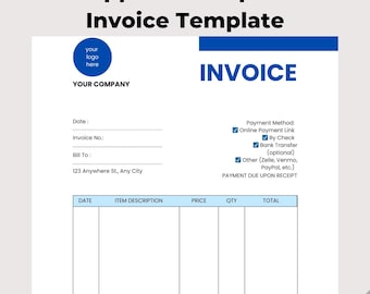 Appliance Repair Invoice Template: Editable Business Form | Canva | Instant Download