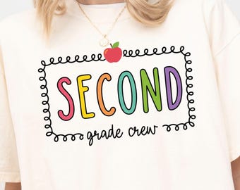 Chemise d'enseignant de 2e année, t-shirt de l'équipe de 2e année, chemise d'enseignant de l'équipe de 2e année couleurs confort, escouade de la rentrée scolaire, chemise de l'équipe de l'enseignant