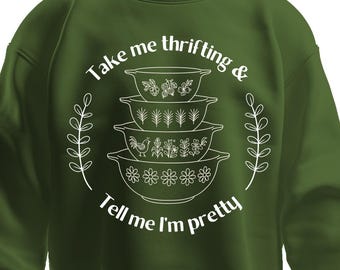 Thrifting Vintage Pyrex Digital Design Instant Download SVG & PNG