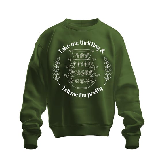 Thrifting Vintage Pyrex Digital Design Instant Download
