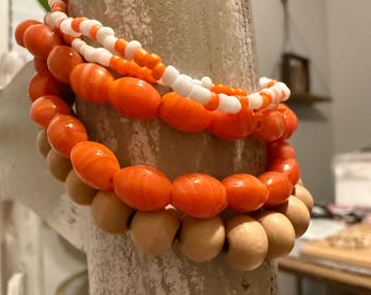 Beaded bracelet stack