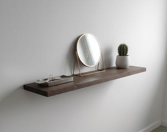 Solid Wood Floating Shelf – Custom Size Wall Shelf,
