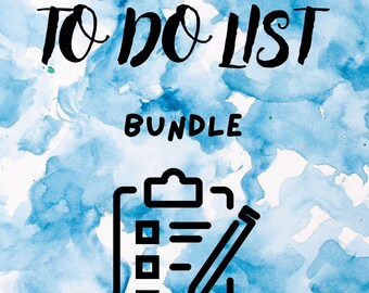 Ultimate To Do List Bundle, Printable & Editable Daily Planner, Weekly Schedule, Monthly Goals, Productivity Inserts, Task Organizer