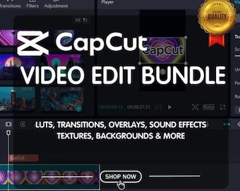 CapCut Ultimate Editing Bundle – Overlays, Transitions, LUTs and SFX for TikTok, Reels and YouTube