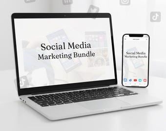 Social Media Marketing Kit, Instagram Branding Bundle, Editable Canva Templates, Content Planner & Strategy Guide for Entrepreneurs
