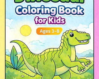 Dinosaur Coloring Book for Kids Easy and Fun Coloring Pages Printable PDF for Toddlers and Preschool Children