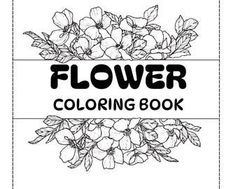 47 Flowers of the World Coloring Pages, Printable Adult Coloring Book, Floral Mindfulness Activity, Botanical Line Art, Instant Download