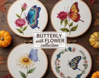 花と蝶の刺繍アート 立体刺繍の花と蝶々 | 株式会社誠文堂新光社