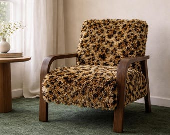 Ręcznie robiony fotel tapicerowany Shag