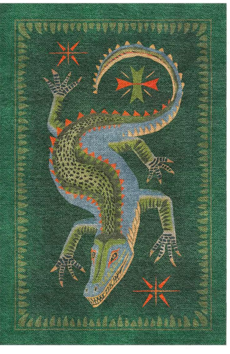 Cool Rug Lizard Handcrafted Lizard Rug – Tribal Animal Art Area Rug – Custom Sizes ...