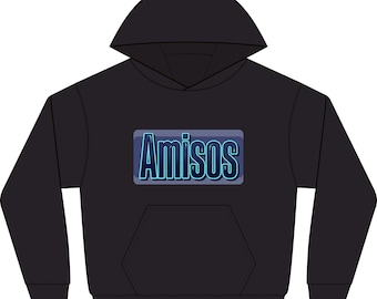 Sudadera con capucha/jersey con logo retro neón de Amisos