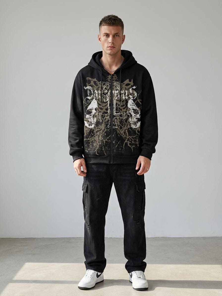 Y2k full zip up hoodie - Etsy 日本