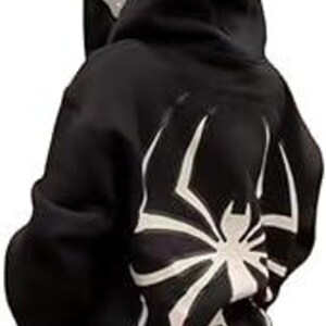 Heltäckande fleecefodrad huvtröja med dragkedja Spider-Man-logotyp bild 4