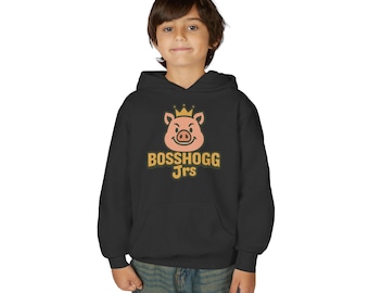 Bosshogg Jrs pig logo Hoodie | Kids graphic hooded sweatshirt