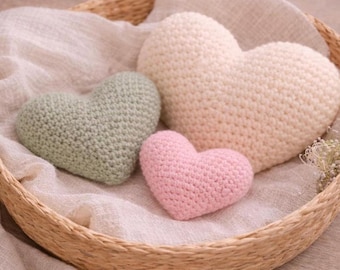 Haakpatroon amigurumi-hart pdf | Grote kussenformaten (digitale download)