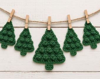 Haakpatroon kerstboom bobbel en cadeaukaartje pdf – Gemakkelijke vakantie gehaakte appliqué voor beginners – DIY kerstdecoratie