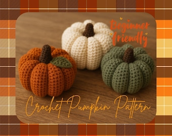 PDF gehaakt pompoenpatroon: eenvoudig amigurumi-herfstdecor voor beginners (direct downloaden)