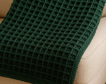 ワッフルステッチブランケット アフガン編み かぎ針編みパターン