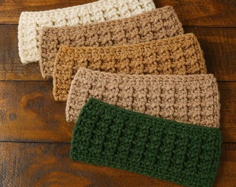 Gehaakte oorwarmer hoofdband met wafelsteek, structuur voor beginners (pdf)