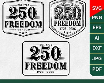 America 250 th Anniversary PNG SVG, 250 Years Freedom Shirt Design, USA Independence Day (Digital Download)