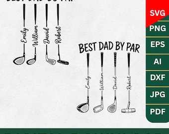 Best Dad By Par SVG PNG,Funny Dad Golfer Design,Golf Shirt Graphic,Sublimation File,Digital Download,Cut files for cricut