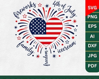 4th of July Svg Png, Firework SVG, Fourth of July SVG, American Flag Star Png, Popular Svg Files For Cricut, Sublimation Designs Downloads