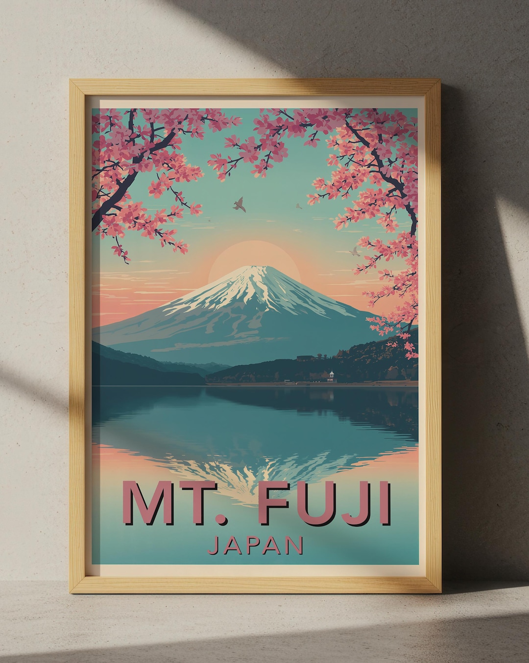 Mount Fuji Japan Travel Poster Print – Iconic Mountain Wall Art ...