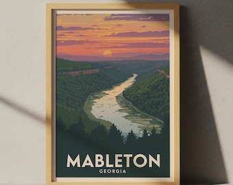 Póster del río Chattahoochee en Mableton, Georgia