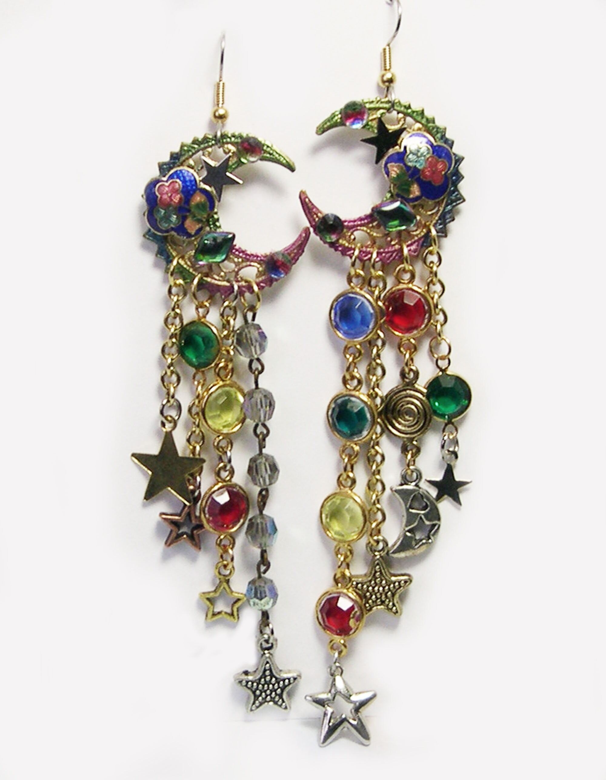 vintage jewelry supply circles earrings necklace assemblage jewelry upcycle supply recycle