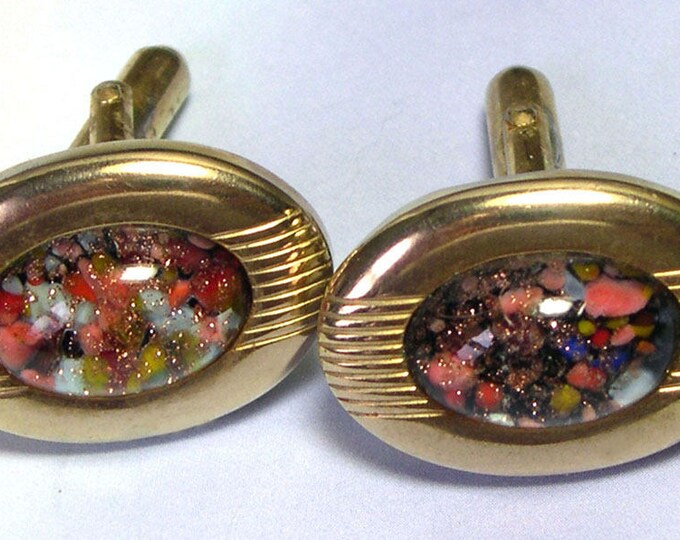 Unique Men's Vintage Cufflinks Anson Cufflinks Confetti Etsy