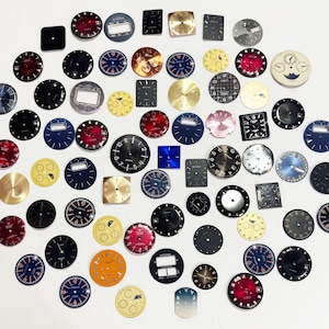 68 Vintage Watch Face Dials Different COLORS new old stock NOS Steampunk jewelry supply assemblage crafts crafting Lizones on Etsy