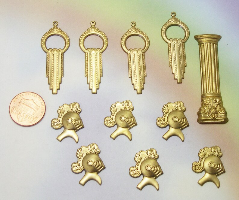 lizones etsy brass stamping lot knight in shining armor stamping Brass MEDIEVAL Stampings Roman stamping medieval of of brass feudal