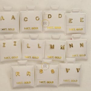 14K Solid Gold Initial Stud Earrings • Personalized 5 mm Fine Jewelry • Perfect Gift For Girls & Teens.