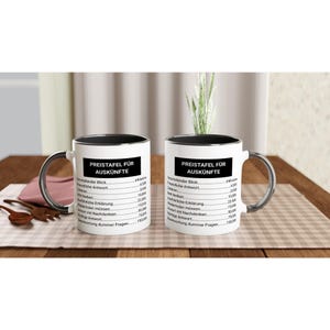 Funny office mug "Price list for information" – Cheeky coffee mug with saying – Gift for colleagues, boss, office humor image 5