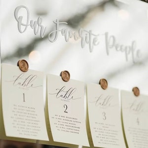 1 - 22 + Digital or Printed Modern Calligraphy table numbers, Printable Wedding Seating Chart, hand-lettered Wedding Reception printable 5x7