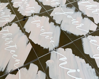 4x6 acrylic table numbers for wedding reception or event