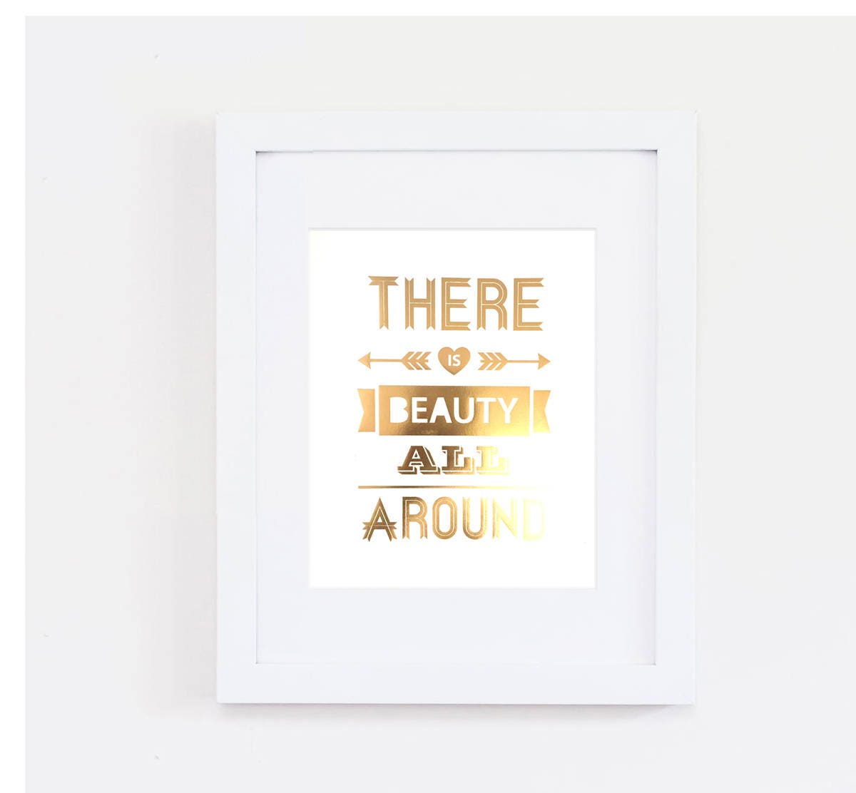 8x10 inch 5x7 inch Frameable Quote Real Gold Foil Print Etsy