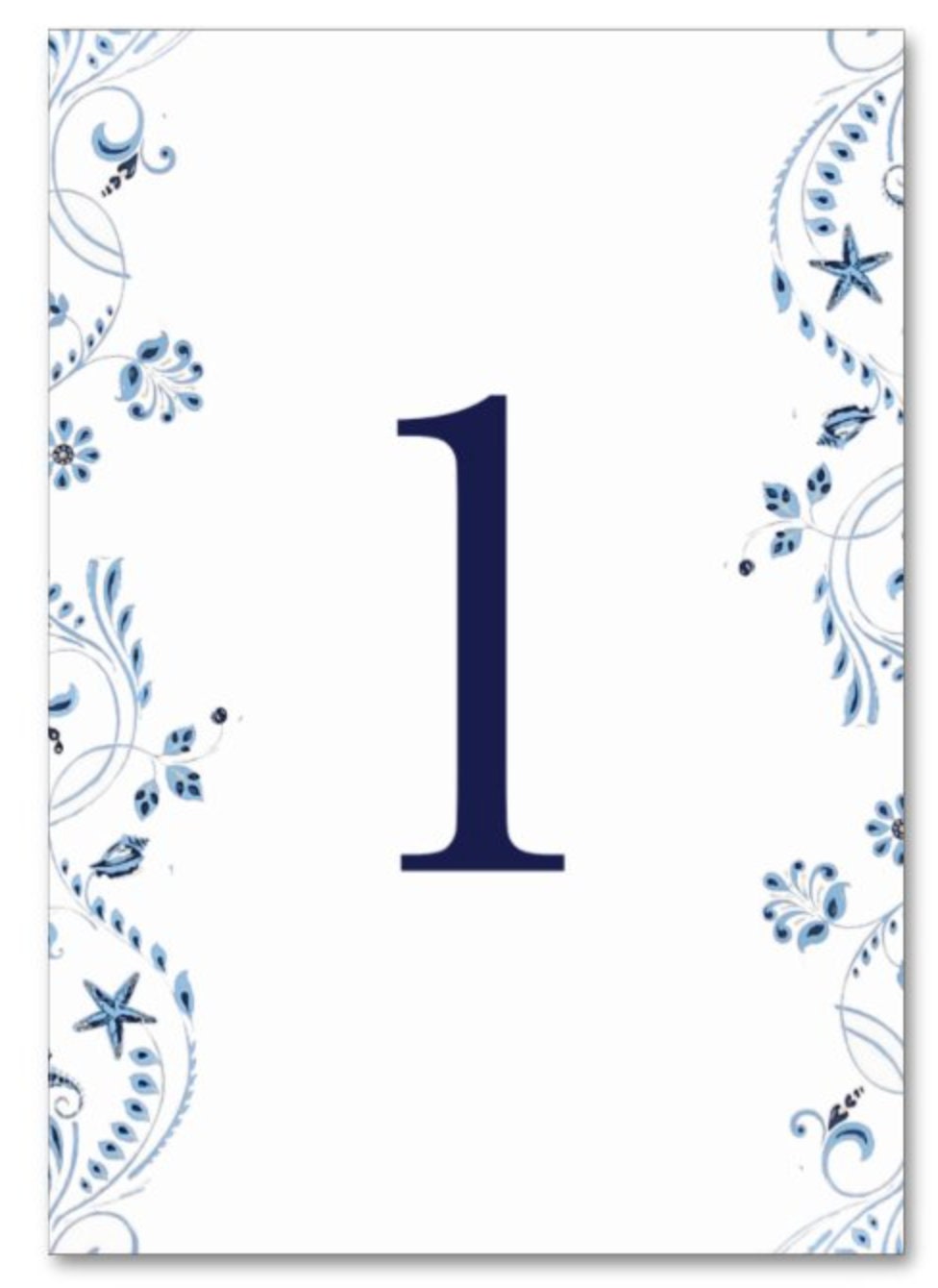 Coastal Navy Blue table numbers 1 to 20 Digital Printable 5x7 | Etsy