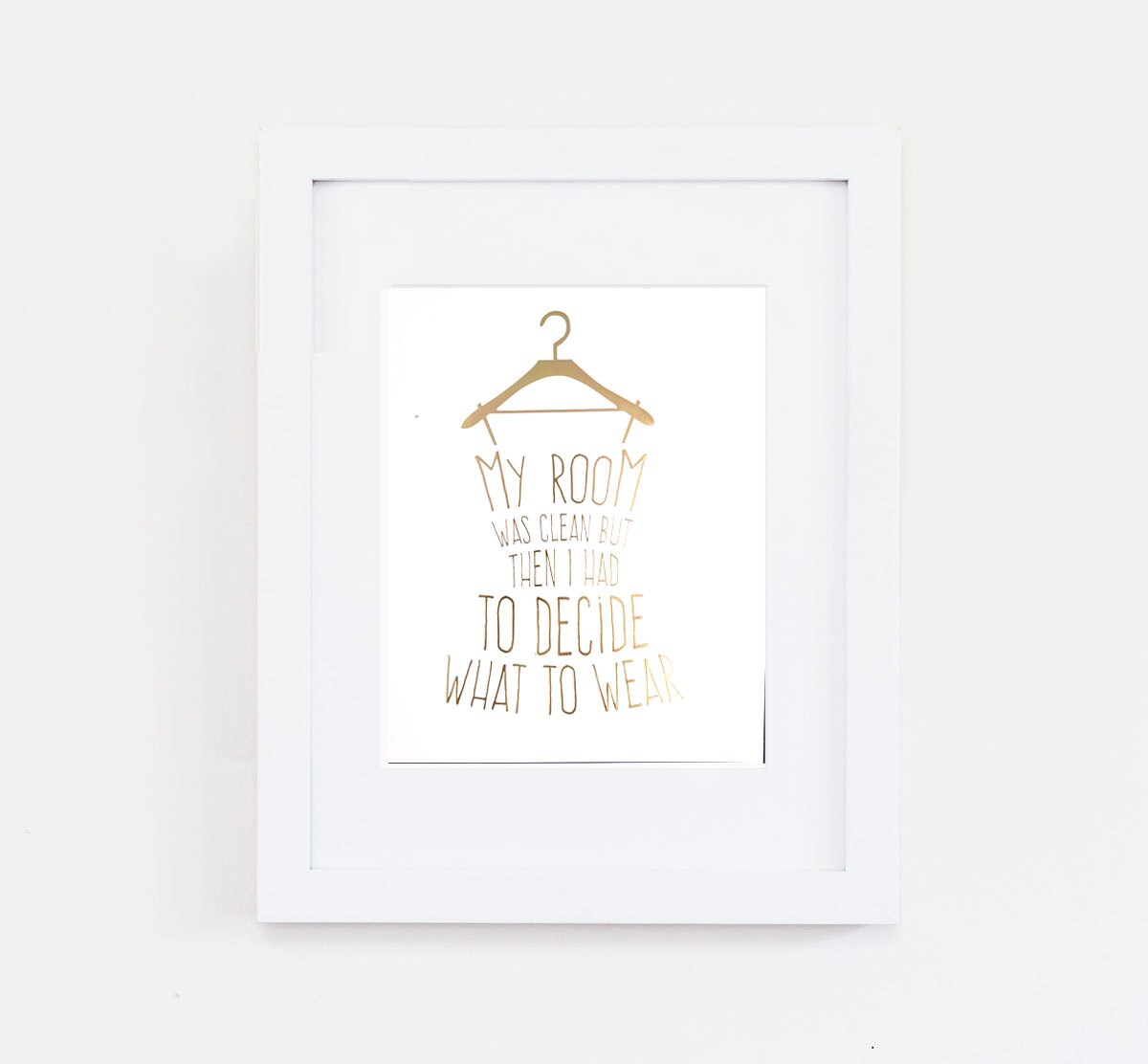 8x10 inch 5x7 inch Frameable Quote Real Gold Foil Print Etsy