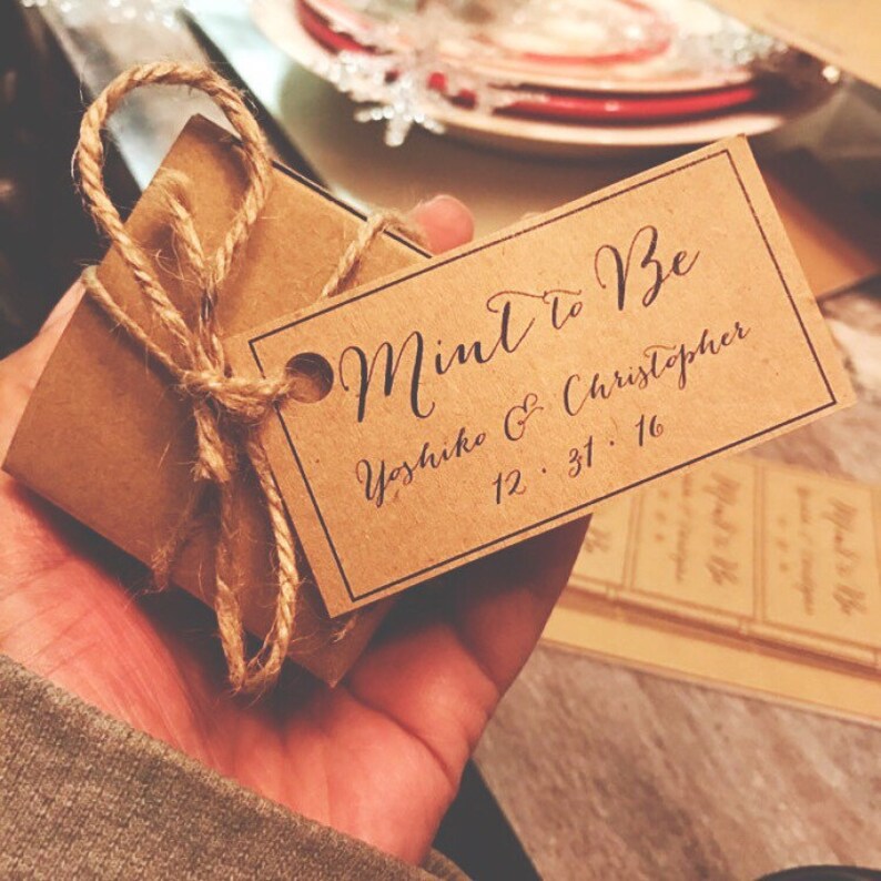 Mint to Be Wedding Favor Tags DIY Printable Bridal Shower Etsy