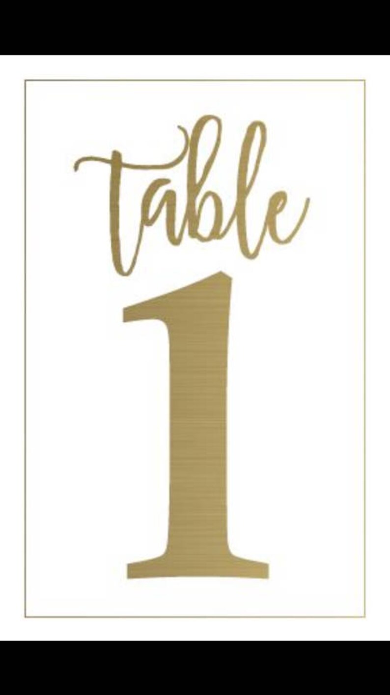 gold or navy table numbers 1 20 4x6 digital diy printable