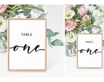 1 to 20 Digital Modern Calligraphy table numbers, Printable Wedding Table Number, Modern table numbers, Vinyl Calligraphic Wedding printable