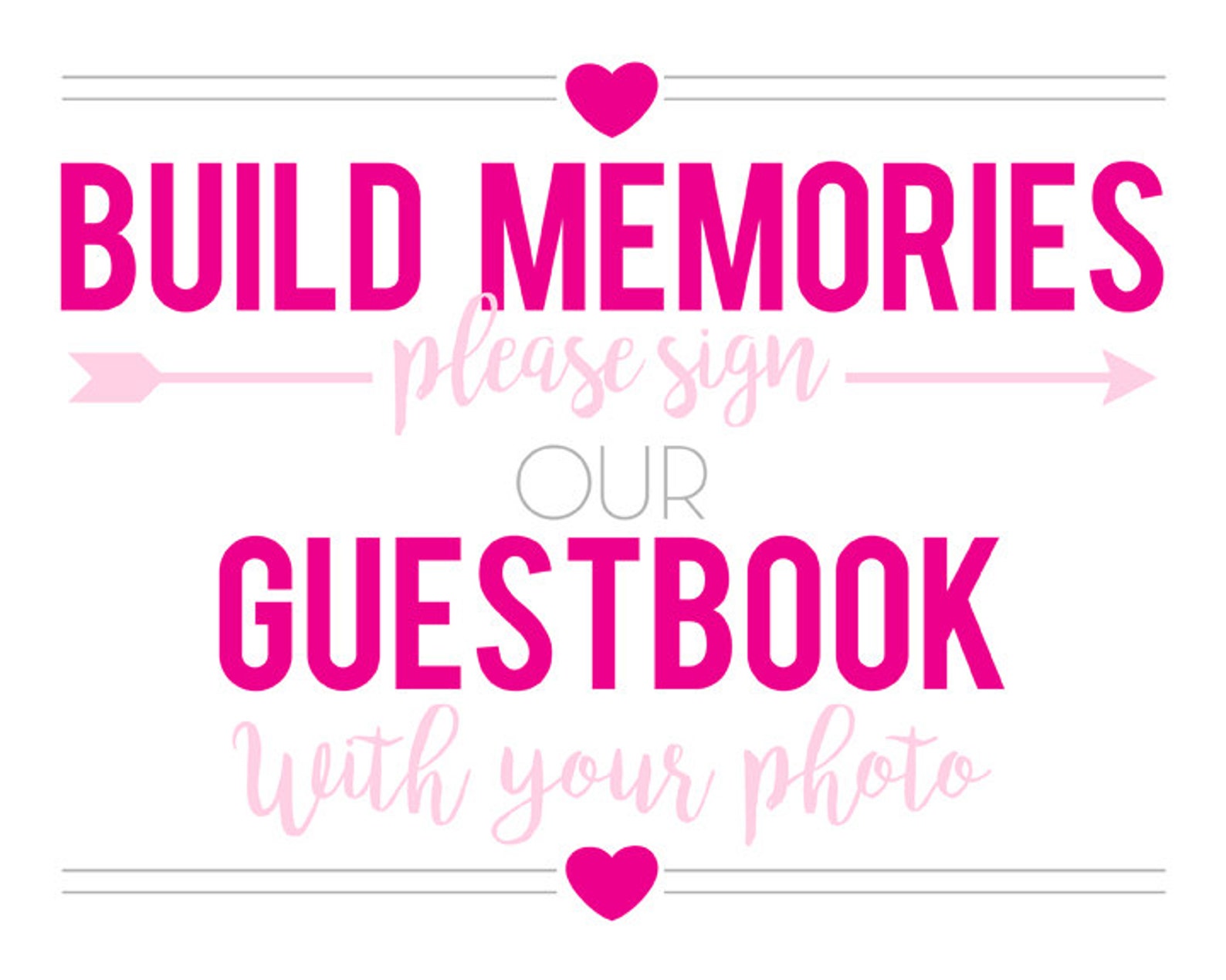 Printable Wedding Guest Book Sign Wedding Reception Signs - Etsy