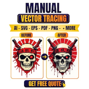 Foto a SVG / Raster a Vector / Conversión a Vector / Conversión de Logotipo / SVG Personalizado / PNG a SVG