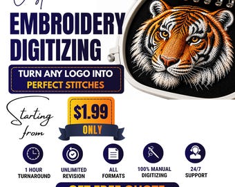 Custom Embroidery | Logo Digitizing | Machine Embroidery | Digitize Logos | Cap Embroidery File | 3D Puff Embroidery