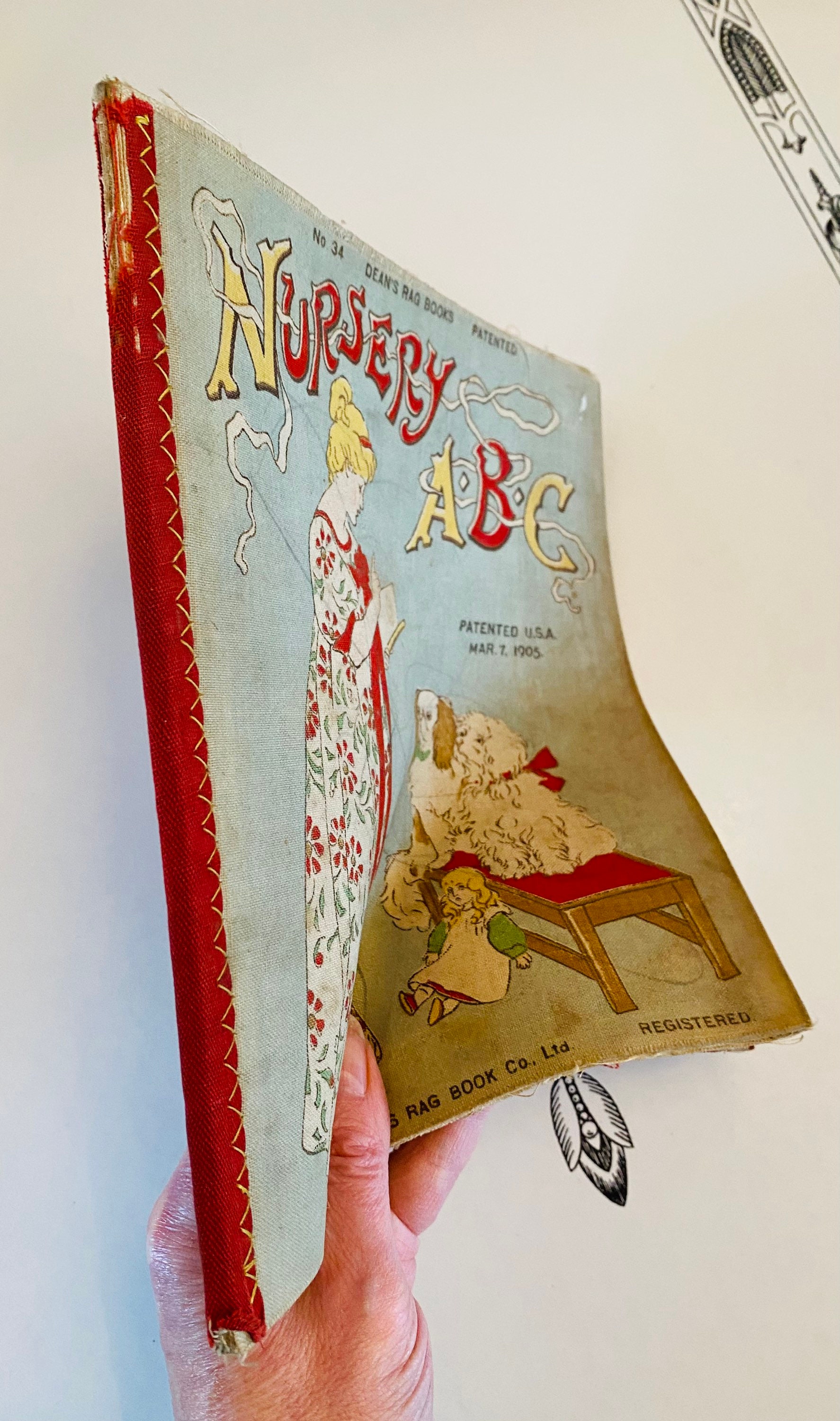 Antique Dean's Rag Book: Nursery ABC No. 34, Collectible Cloth