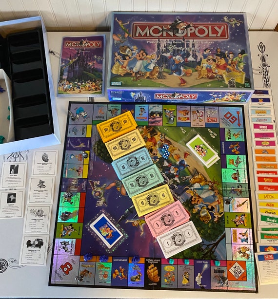 Disney Edition Monopoly Board Game, 2001, Collectible Monopoly Disney  Edition, Complete, Pewter Figurines, Parker Brothers, Hasbro Game 