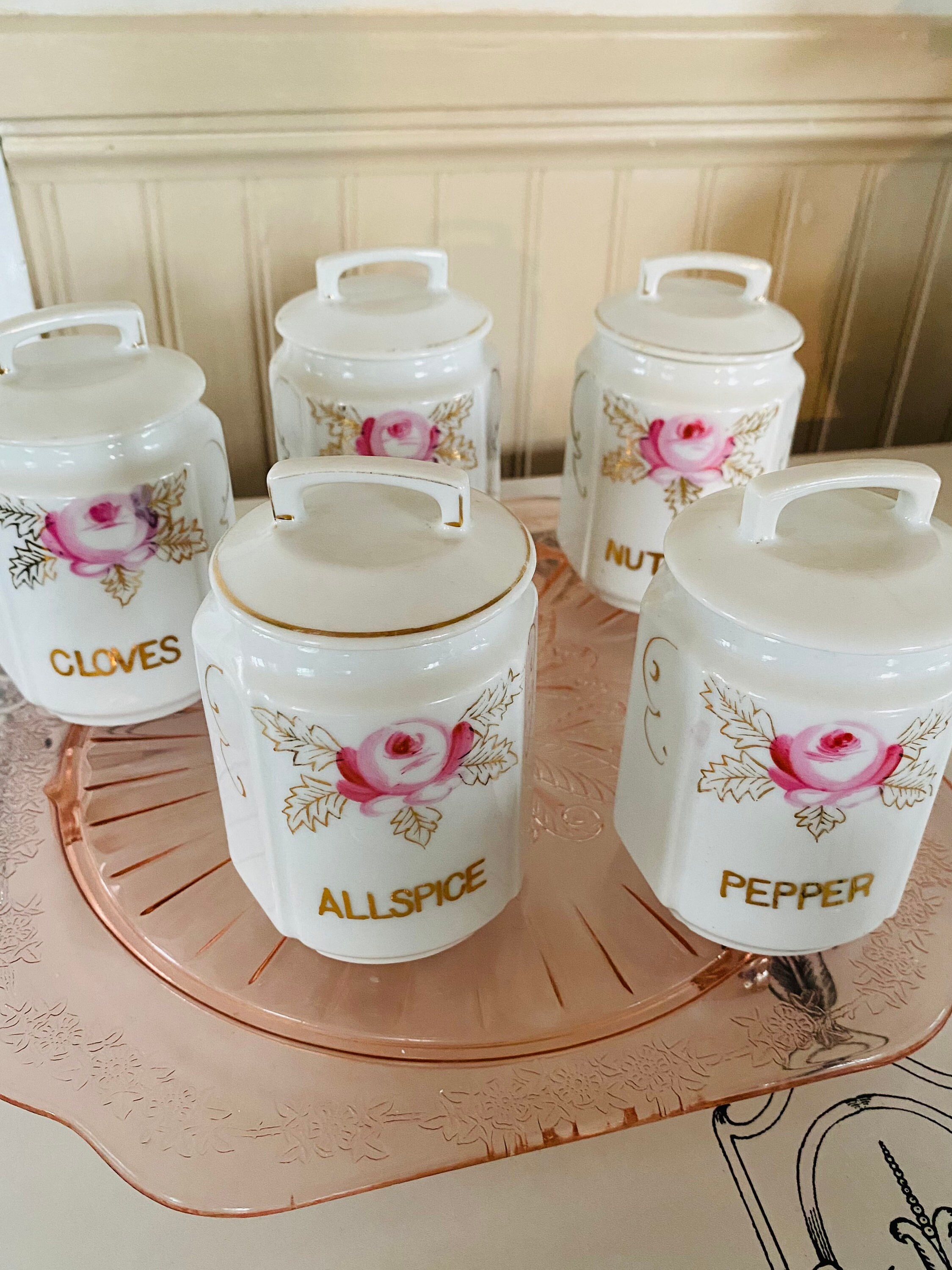 POTS À CONDIMENTS - Porcelaine - Ancien - Vintage - B EUR 17,99