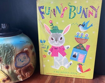 Big golden book, Funny Bunny, pop up book, first edition 1950, Simon and Schuster, vintage children book