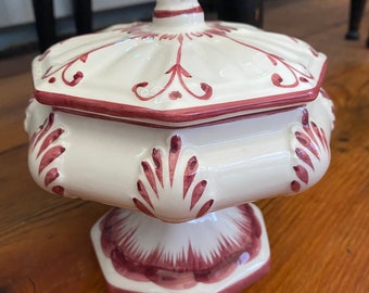 Vintage 1980s Fenton Daisy and Button Candy Jar/ice Bucket With